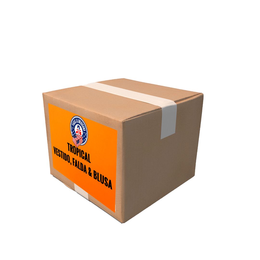 CAJA TROPICAL VESTIDO, FALDA & BLUSA